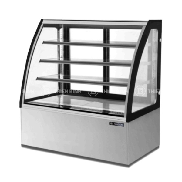 Tủ trưng bày bánh 4 tầng 1m2 kính cong Sanden SKC-1203G
