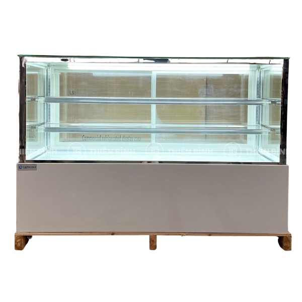 Ảnh tủ trưng bày bánh 3 tầng 1m8 kính vuông Lightcool LC-1800V