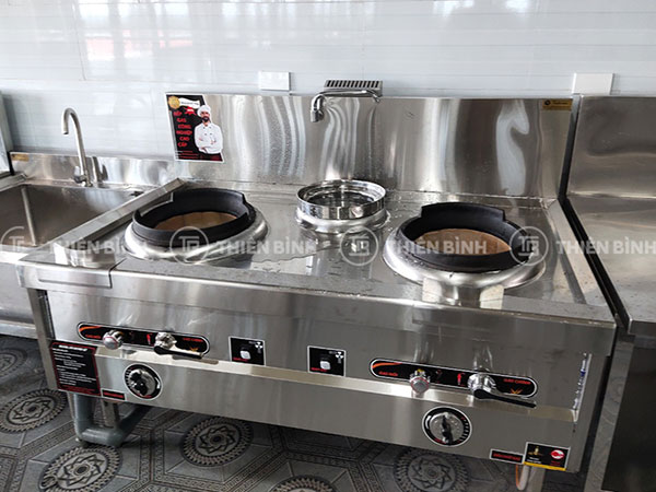 Bếp á 2 họng đất có quạt thổi và bầu nước 1m5 BA-D1.5 3 Bếp á 2 họng đất BA-D1.5