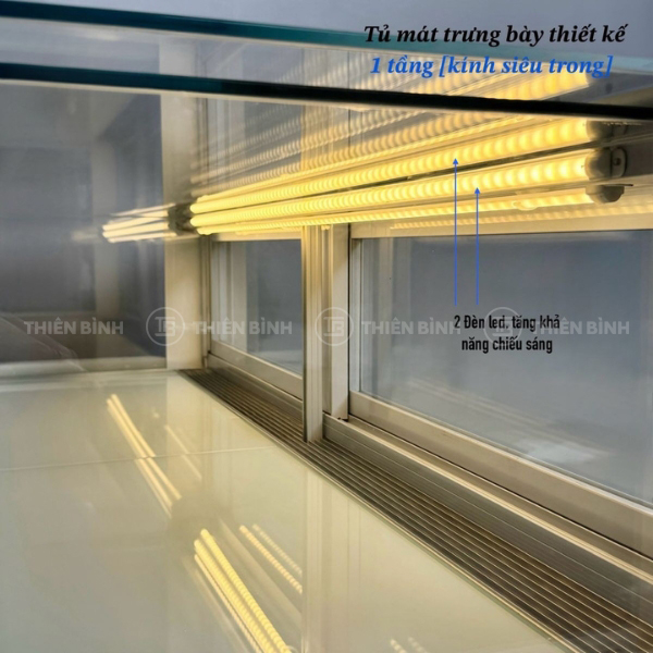 Tủ bánh kem 1 tầng 2m Kenshin KS-600-4L.Z1 3 Đèn tủ bánh Kenshin KS-600-4L.Z1