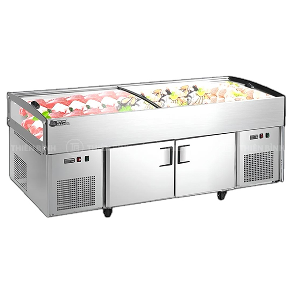Tủ trưng bày hải sản trên mát dưới đông 2m Snow Village AD-2.0
