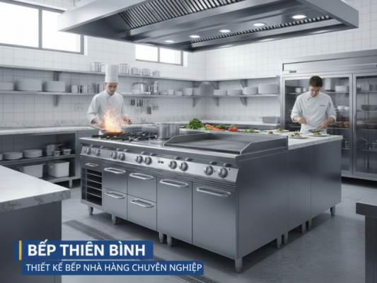 Thiết kế bếp nhà hàng chuyên nghiệp tại Bếp Thiên Bình 1