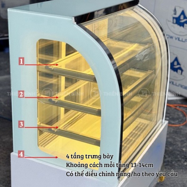 Tủ bánh kem 70cm 4 tầng Snow Village GB-100.Z4 2 tủ bánh kem 70cm 4 tầng Snow Village GB-100.Z4