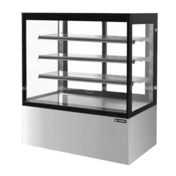 Tủ trưng bày bánh 4 tầng 1m2 kính vuông Sanden SKR-1203G