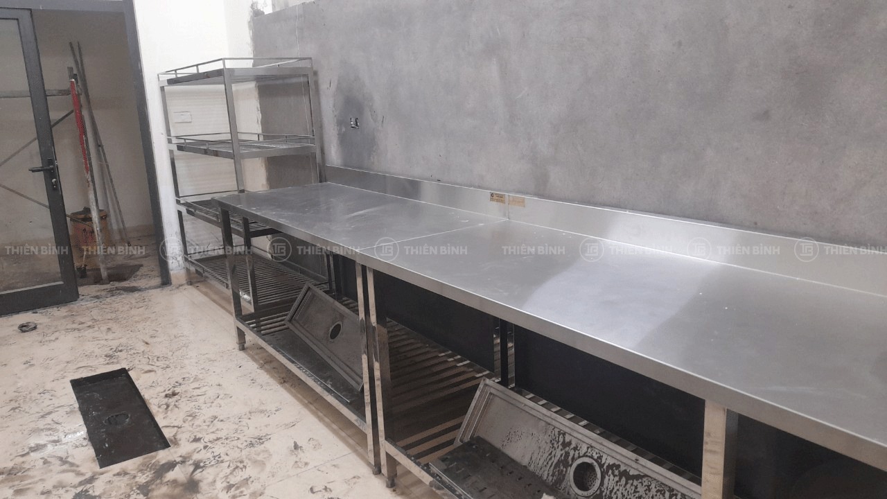 Cung cấp thiết bị - thiết kế bếp nhà máy dệt sợi công nghệ cao DRAGONTEXTILES2 18 Bàn bếp inox, giá kệ inox