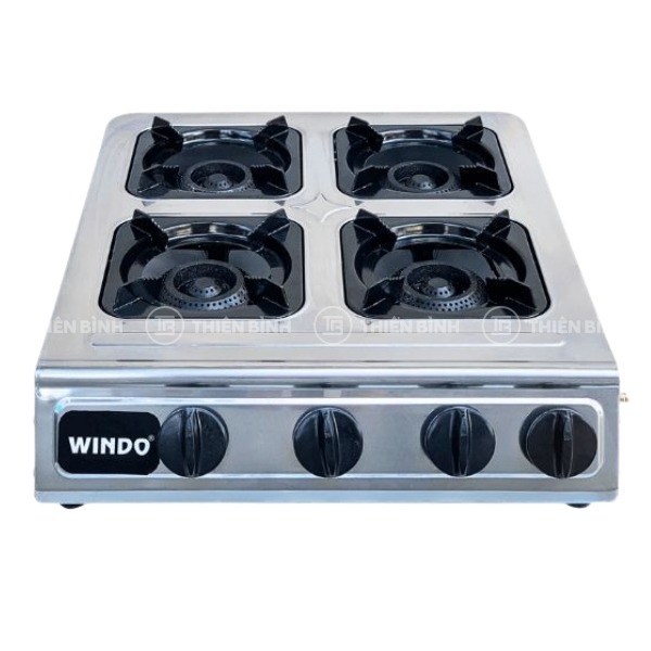 Bếp gas công nghiệp 4 họng gang Windo-414