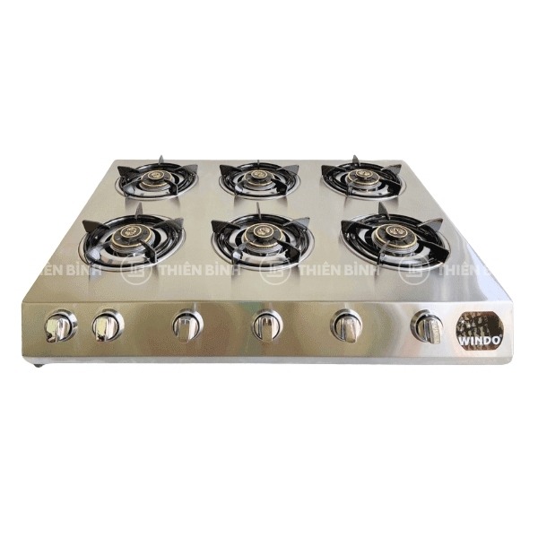 Bếp gas công nghiệp 6 họng Windo