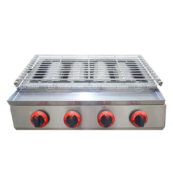 Bếp nướng hàu hồng ngoại 4 họng ngắn BN-F2.4GN