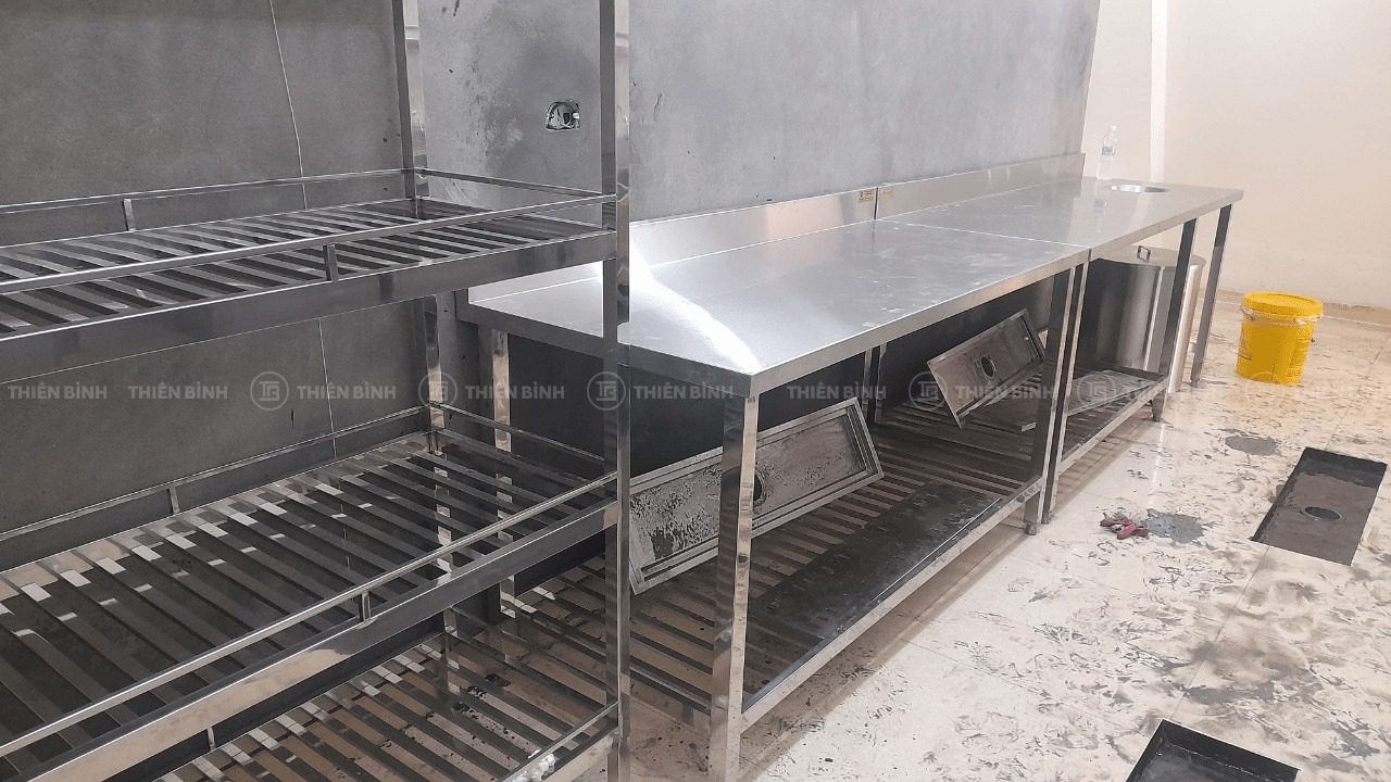 Cung cấp thiết bị - thiết kế bếp nhà máy dệt sợi công nghệ cao DRAGONTEXTILES2 19 Giá kệ inox bếp công nghiệp