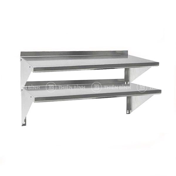 Giá phẳng inox treo tường 2 tầng