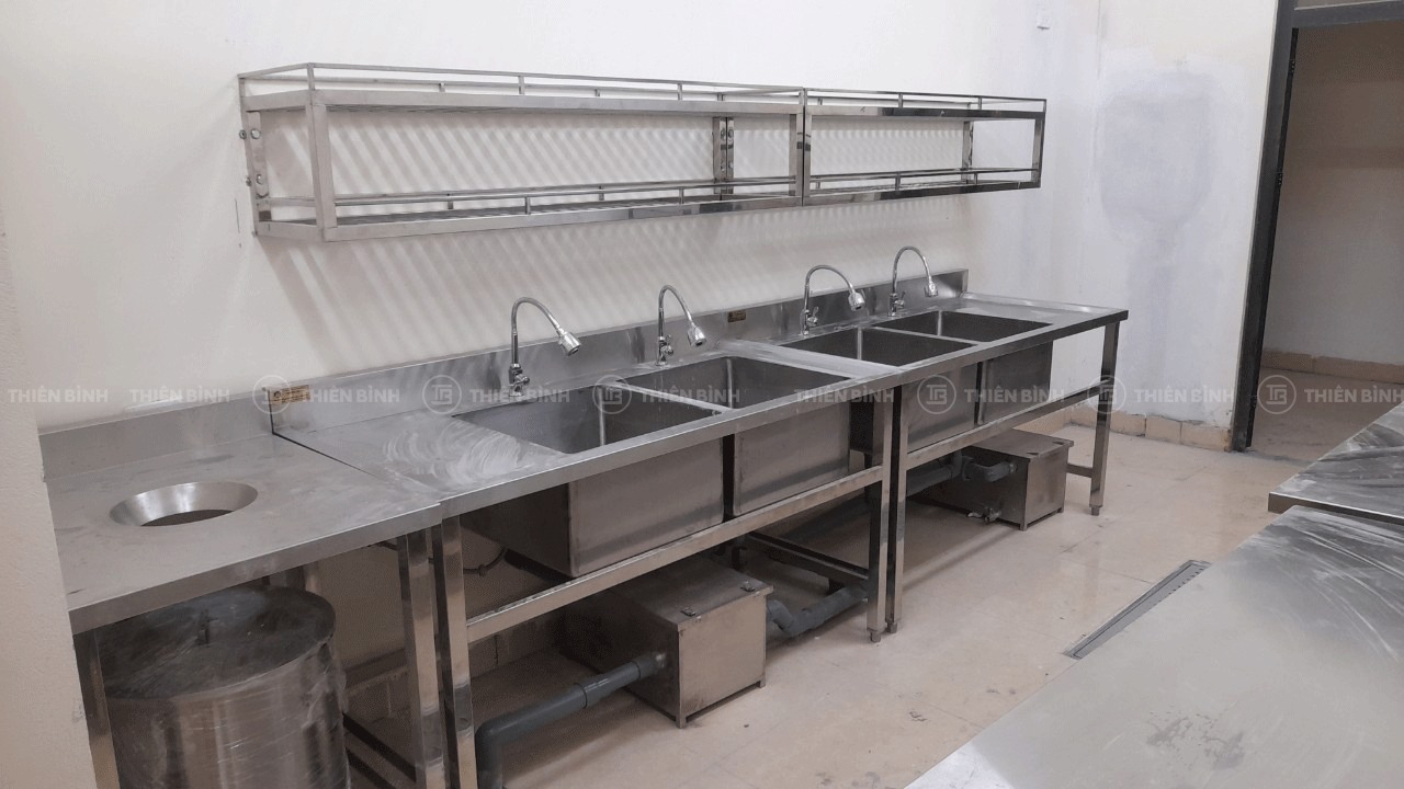 Cung cấp thiết bị - thiết kế bếp nhà máy dệt sợi công nghệ cao DRAGONTEXTILES2 22 Khu rửa được lắp đặt hoàn thiện