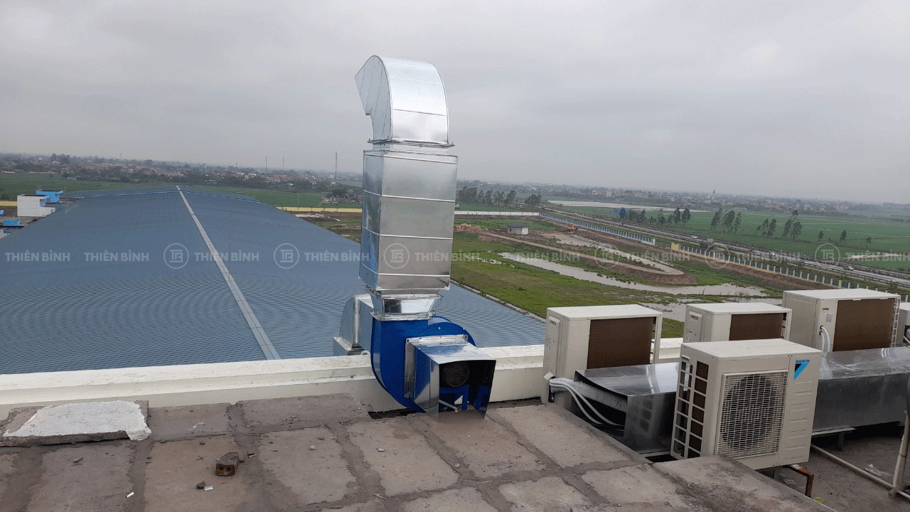 Cung cấp thiết bị - thiết kế bếp nhà máy dệt sợi công nghệ cao DRAGONTEXTILES2 14 Hoàn thiện lắp đặt hệ thống thông gió hút mùi