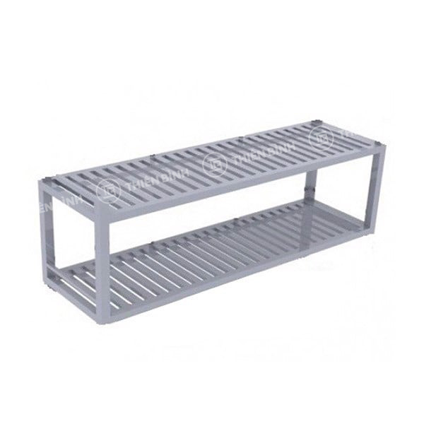 Kệ inox 2 tầng treo tường