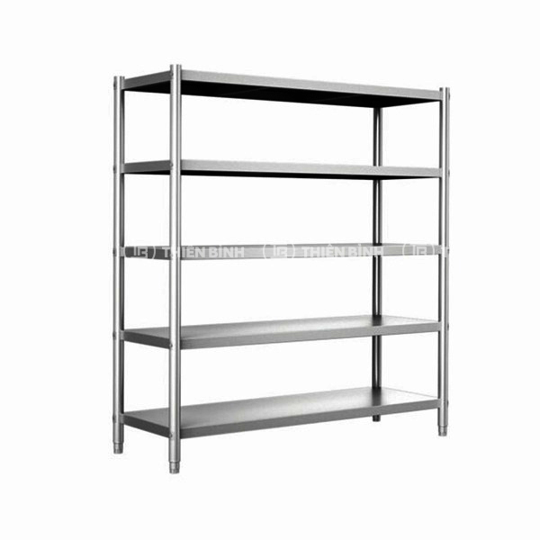 Kệ inox 5 tầng giá phẳng