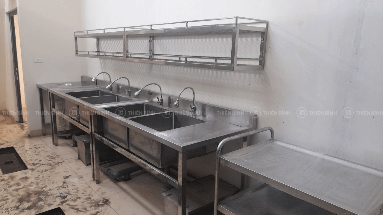 Cung cấp thiết bị - thiết kế bếp nhà máy dệt sợi công nghệ cao DRAGONTEXTILES2 20 Lắp đặt khu rửa cho bếp nhà máy