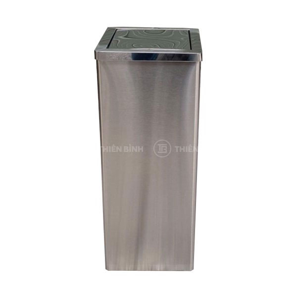 Thùng rác inox vuông có nắp lật