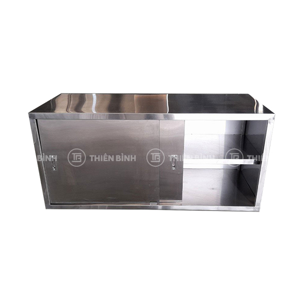 Tủ kệ inox treo tường cửa lùa