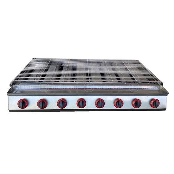 Bếp nướng hàu hồng ngoại 8 họng dài