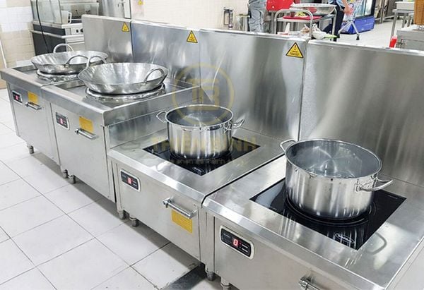 Nồi inox công nghiệp nấu bếp từ 9 Chảo nồi inox công nghiệp