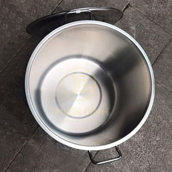 Nồi inox công nghiệp nấu bếp từ 3 Lòng nồi inox công nghiệp