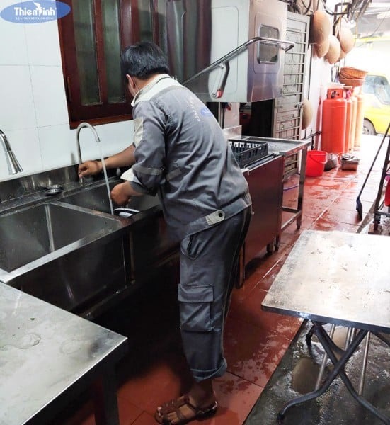 Thiên Bình cung cấp toàn bộ thiết bị bếp cho chuỗi cửa hàng Cơm Sạch Bà Liên 7 Hoàn thiện setup hệ thống rửa bát