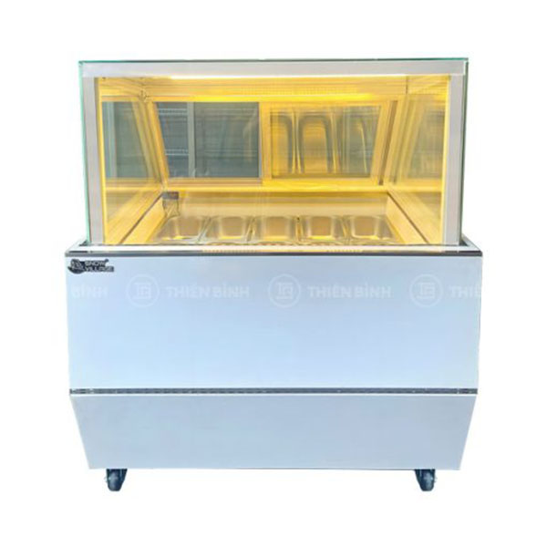 Tủ trưng bày kem 10 khay kính vuông Snow Village BL-1.0V
