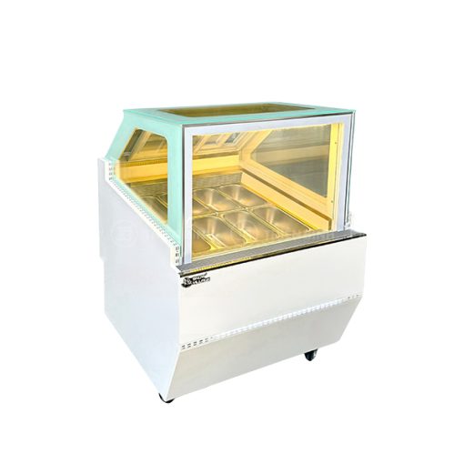 Tủ trưng bày kem 8 khay kính vuông Snow Village BL-0.8V